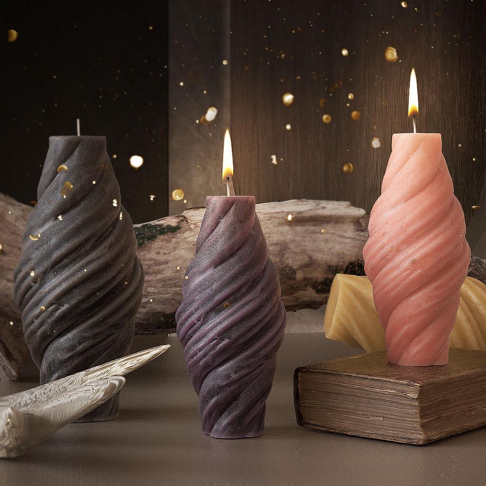 Lumânare Coloană Romană Spirală Matriță Silicon 3D Val Spirală Suport Lumânare Matriță Săpun Gips Rășină Artizanat Decor Acasă