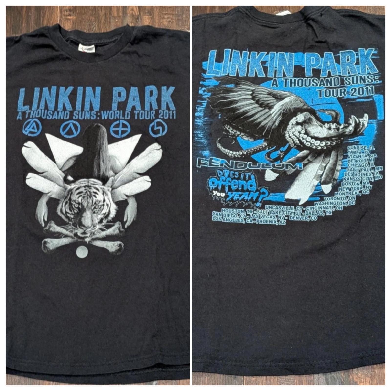 SALE HOT ! NEW Linkin Park Shirt A Thousand Suns World Tour 2011 Band Tee S
