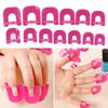 26x Nail Polish Edge Anti-Flooding Plastic Template Clip + 1 Pc Sticker Tool Set