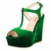Fashion Women's Open Toe Sandals High Wedge Sexy Club Heel Shoes Wedding Shoes Women Sandals 195-2VE