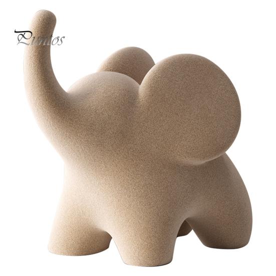 

Статуэтка слона, мини-фигурка слона из смолы, белый флокированный слон, центральный элемент стола для домашнего офиса, книжной полки, подставки под телевизор, декор белый