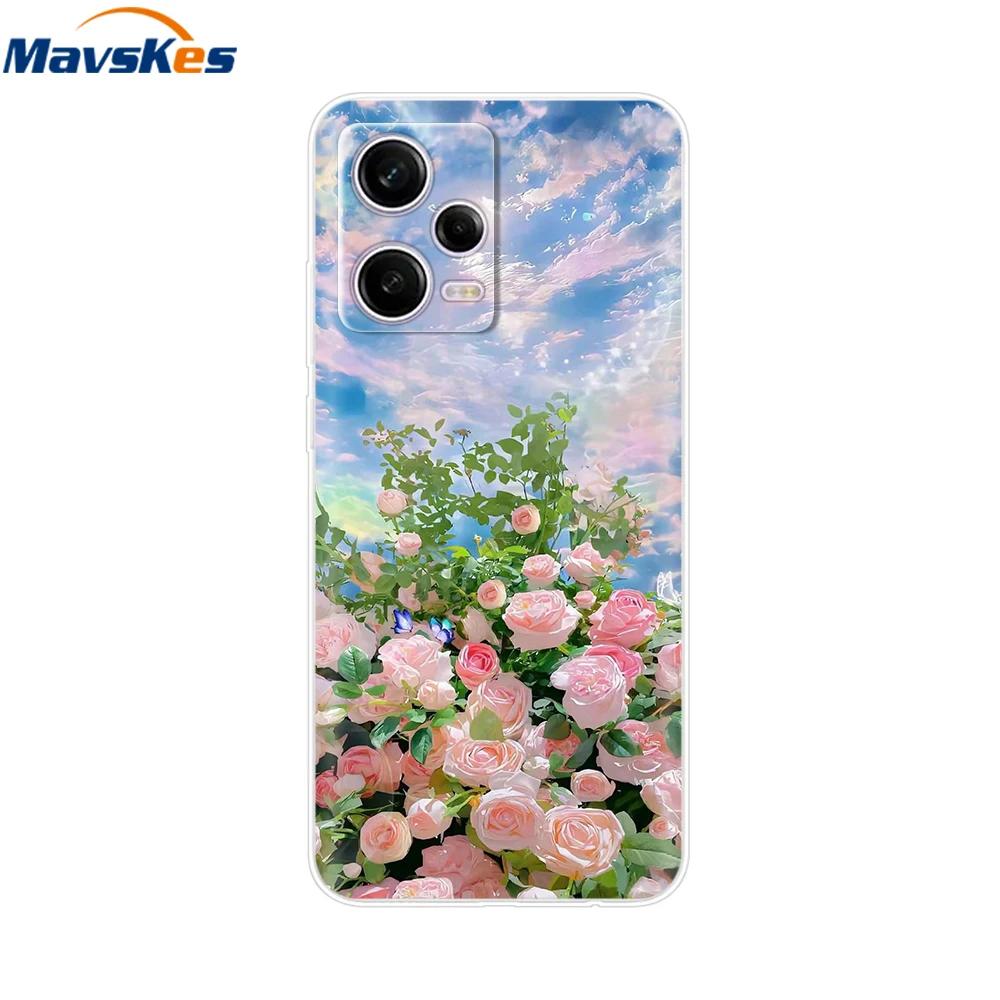 For Redmi Note 12 Pro Case Note12 Pro Cover Printed Silicone Phone Cover for Coque Xiaomi Redmi Note 12 Pro 5G Phone Case Funda