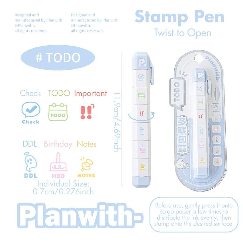 1 pezzo, una Penna Timbro Versatile con Immagini Multiple - un Adorabile Set per Agende, Journaling, Conservare Ricordi, E Appassionati di K-Pop