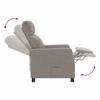 Massage Recliner Taupe Fabric