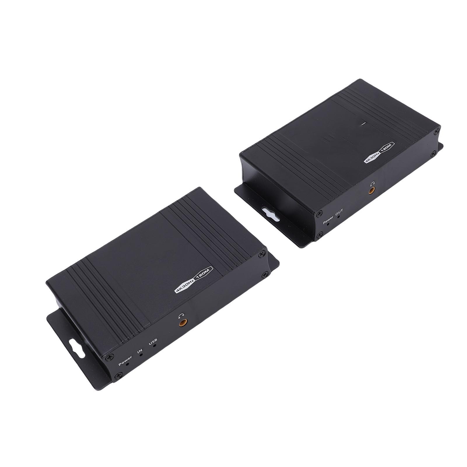 

KVM Ethernet Extender HD Multimedia Receiver Transmitter with USB2.0 Ports 4K 30Hz 120M Transfer