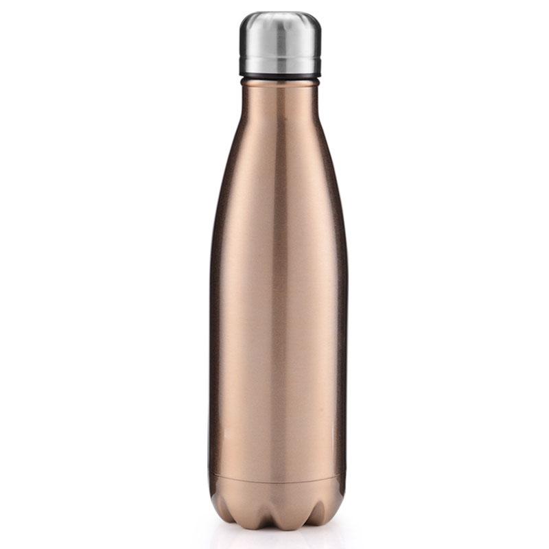 

Stainless Steel 500ml Vacuum Water Bottle Flask Leak Proof Gifts Outdoor Sports Gold