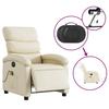Electric Massage Chair Cream Faux Leather
