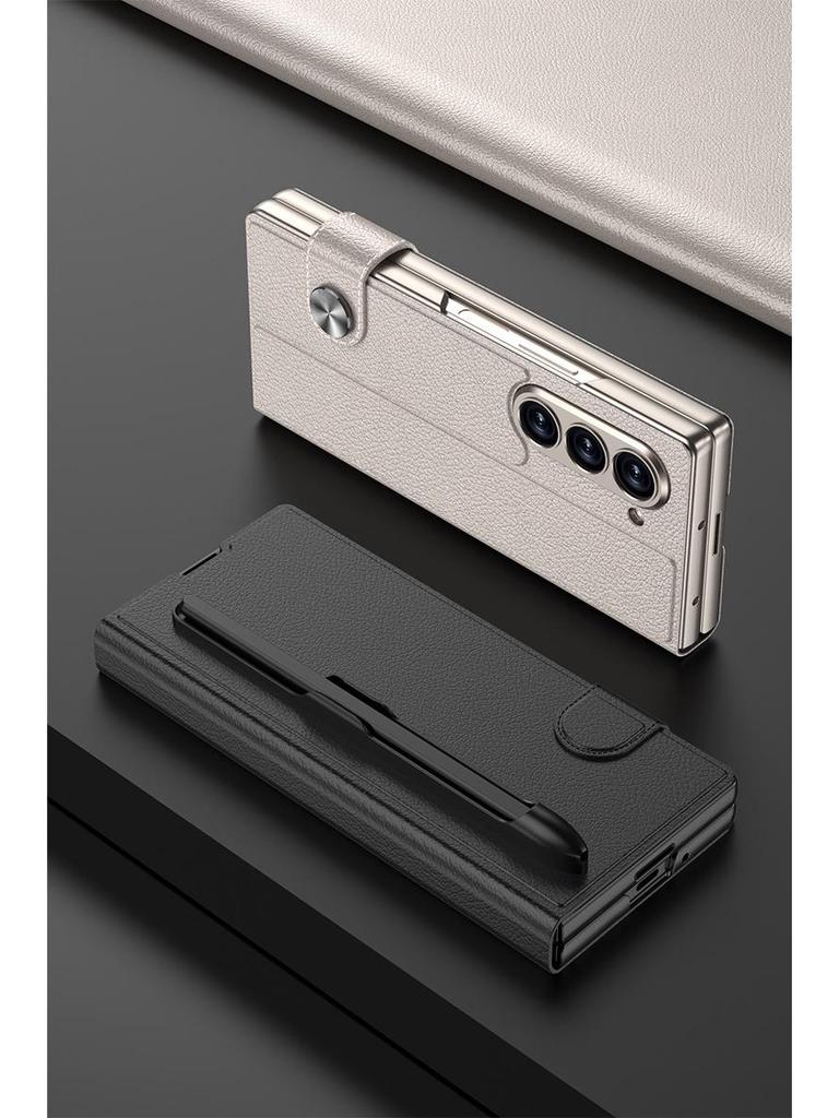 Samsung Z Fold7 Business Leather Flip Case: Full Coverage, Creative Design