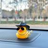 1 Piece Stylish Cowboy Duck Doll with Retro Sunglasses - Fun Car Interior Decor - Collectible & Cool Accessory for Auto Lovers