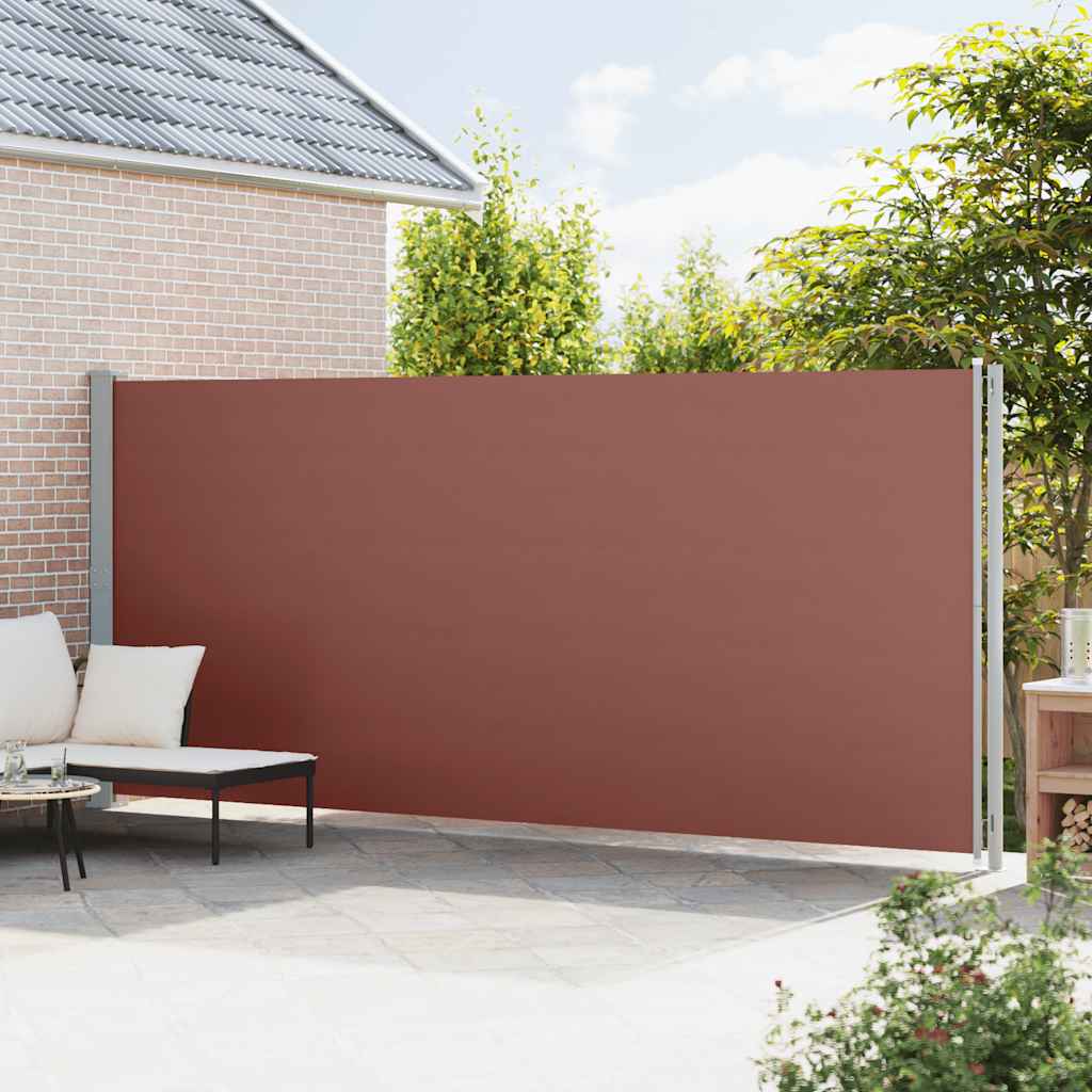 Vidaxl Zwijana Markiza Boczna Na Taras, 200X600 Cm, Brązowa