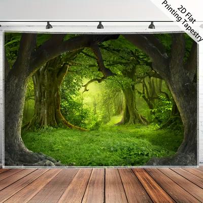 2D Magical Forest Banner for Party and Photo Booth Background