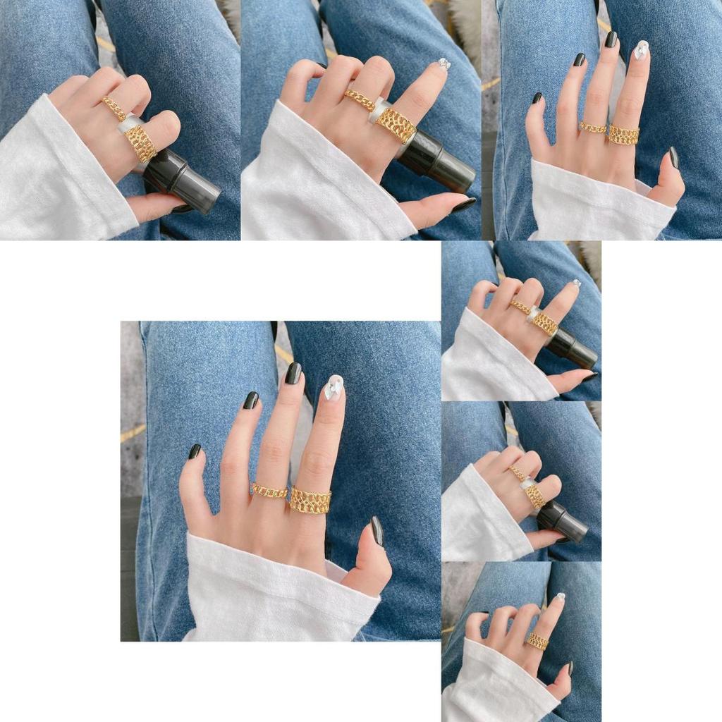 Fashionable 925 Pure Silver Ring For Women Chic Gold Circle Design With Vintage Charm