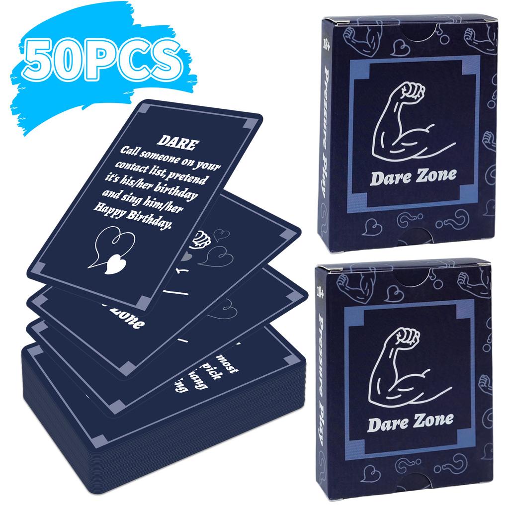 Interactive Board Game Cards for Parties Social Gatherings Featuring Dare Zone