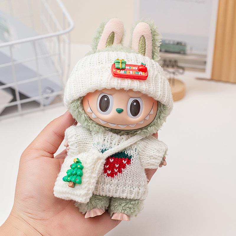 Labubu Christmas Sweater & Accessories Set for All Generations Keychain