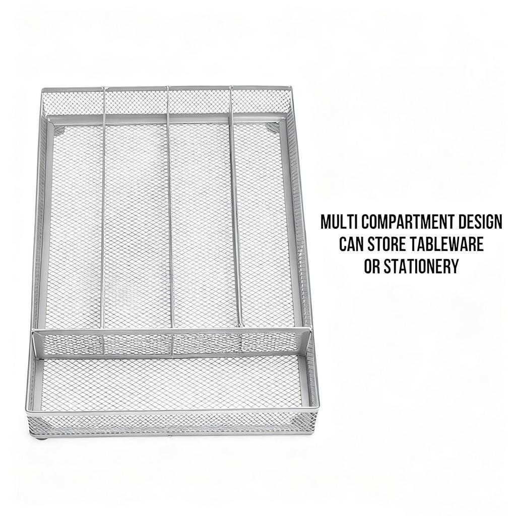 Kitchen Cutlery Drawer   Carbon Steel Flatware Storage Divider with Anti Slip Foam Pads for Spoons Forks Stationery