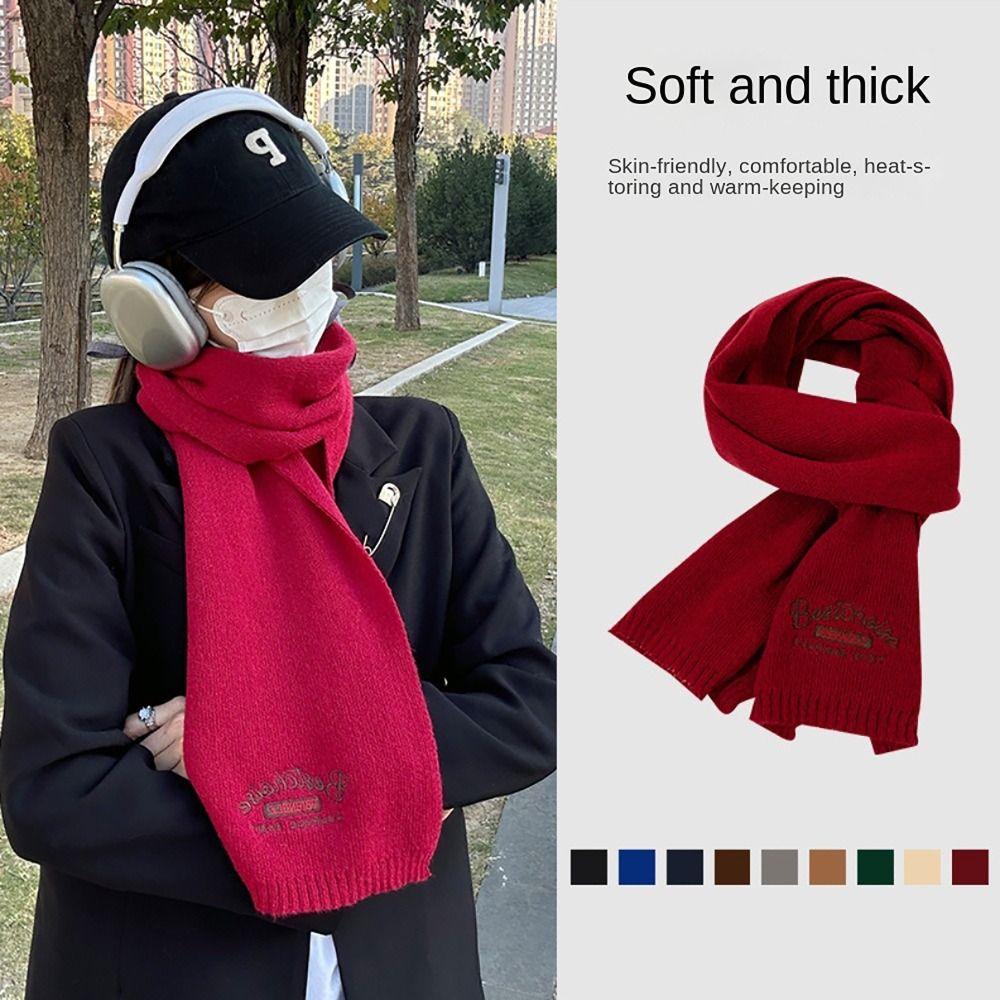 

Wool Knitted Scarf Japanese Style Long Scarves Luxurious Thermal Neck Warmer Women Girls Maiden