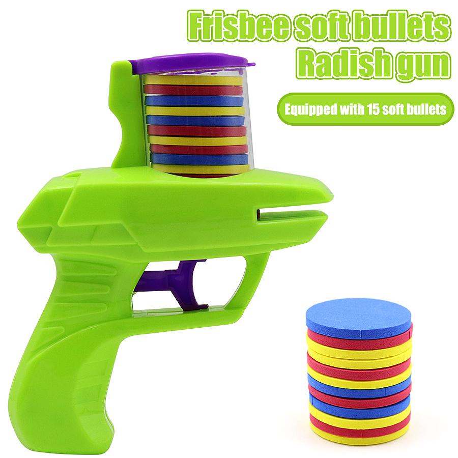 

Handheld foam disc transmitter - fun indoor and outdoor shooting game, perfect birthday gift or school prize in two colors зелёный