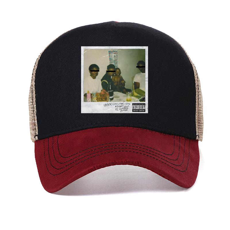 

Kendrick Lamar Good Kid Men s / Women s baseball cap cool Summer man Mesh Breathable Snapback hat bone gorras Adjustable красный
