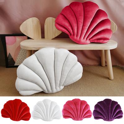 Throw Pillow Non-shedding Tear-Resistant High Elasticity Good Rebound Full Filling Breathable Shell Shape Throw Pillow Doll Home Decor