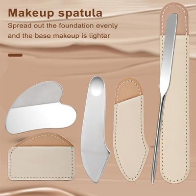 Machiaj Fond de ten din oțel inoxidabil Make-up Shovel Skin Set Crema pentru ochi Mască facială Linguriță Beauty Facial Mass Screper