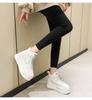 Women's High-Top White Velvet Leather Sneakers, 2023 Trendy Thick-Soled Platform for Height Enhancement