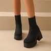 Plus Size Shoes for Women 36-42 Autumn Fashion Women Platform High Heel Non-slip Comfortable Ankle Boots Casual Women Footwear