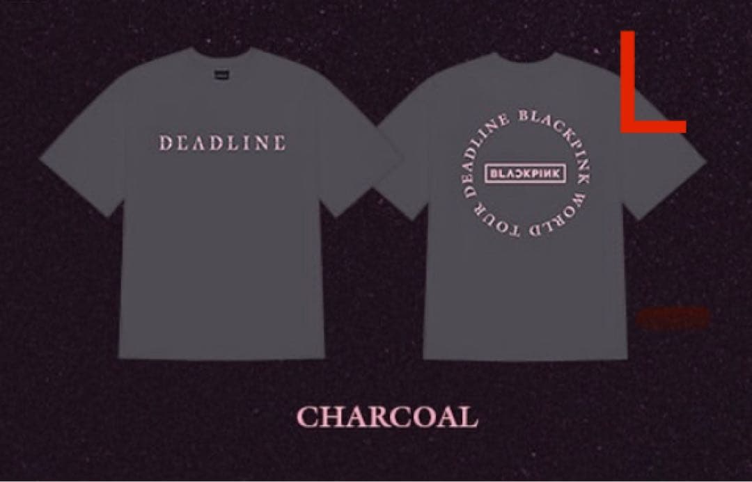 [USED] BLACKPINK deadline Seoul Concert Round Logo T-Shirt L