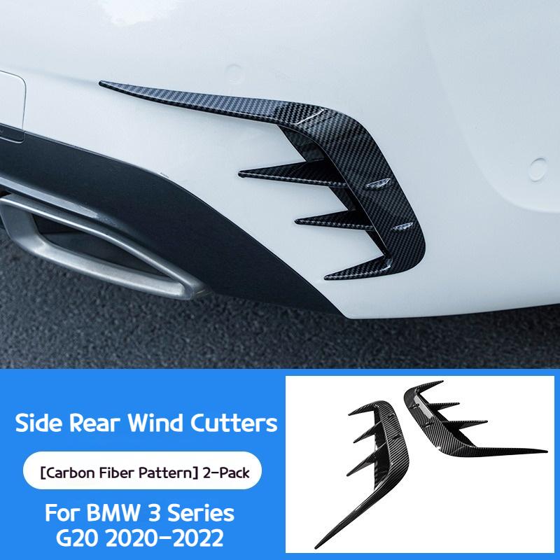 

For BMW 3 Series G20 G28 320e 330e 318i 320i 325i 330i 340i M Sport 2019-2025 Rear Bumper Canards Splitter Side Vent Cover Trim