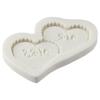2pcs Silicone Wedding Chocolate Molds White Wedding Candy Molds Heart Fondant Molds  Cake Decorating