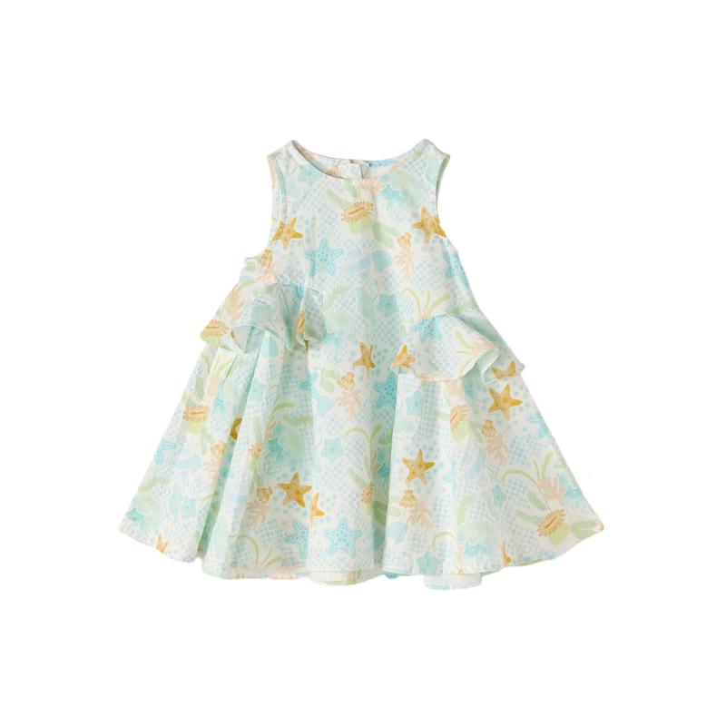 Desa Girls Sweet Floral A-Line Sleeveless Cotton Dress 140