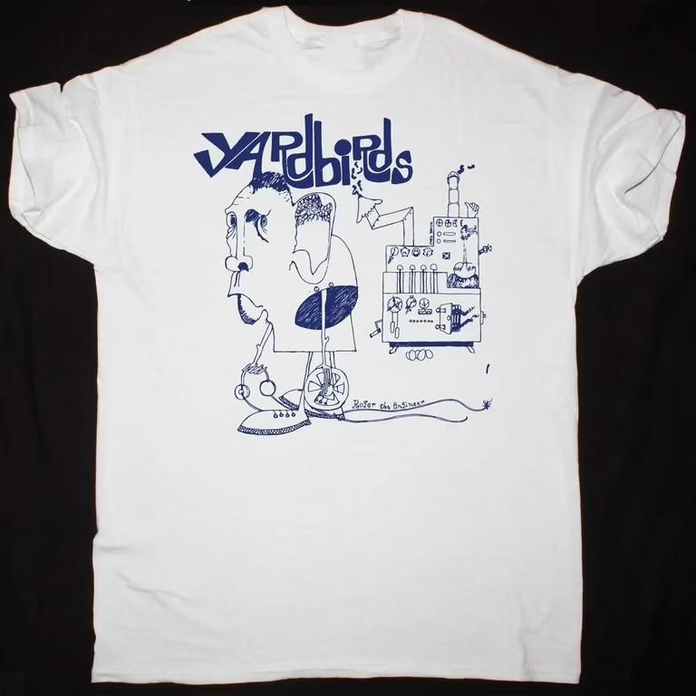 The Yardbirds Band White T-Shirt Cotton Full Size Unisex Unisex T-Shirt XL