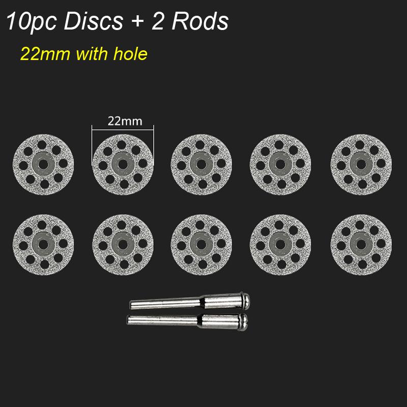 Diamond Cutting Disc Wheels Circular Saw Blade CutOff Rotary Tool Disk Mini Drill Mandrel Wood Stone Plastic Glass Sharp Cutter