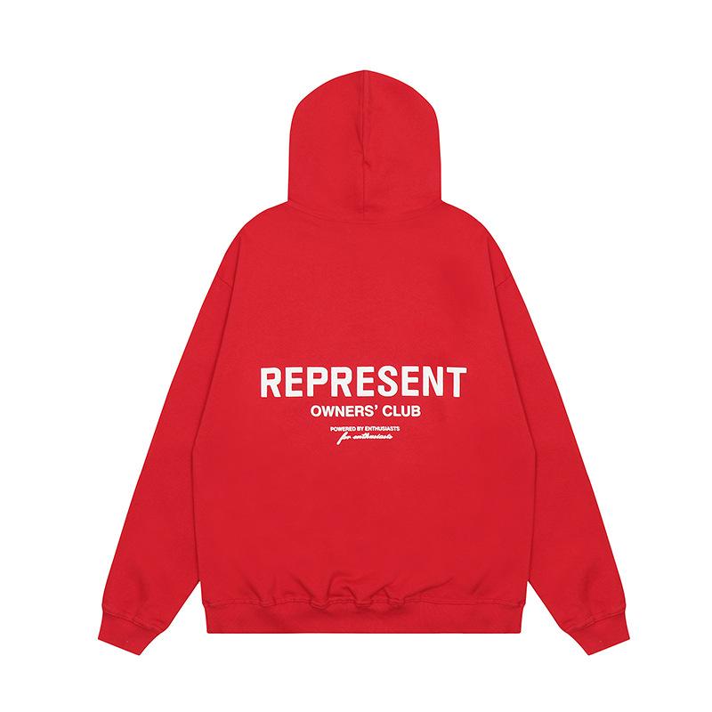 The correct version of the outer order Represents the small label letter sweater FOG printing high street men and women couples loose hoodie trend