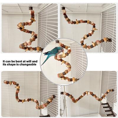 Bird Toy Tearing Cluster Chewing Toy for Teeth Corncob Blocks Cage Hanging Toy Pet Grinding Teeth Toy