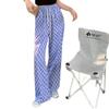 Drapey Plaid Wide-Leg High-Waisted Women's Summer Pants