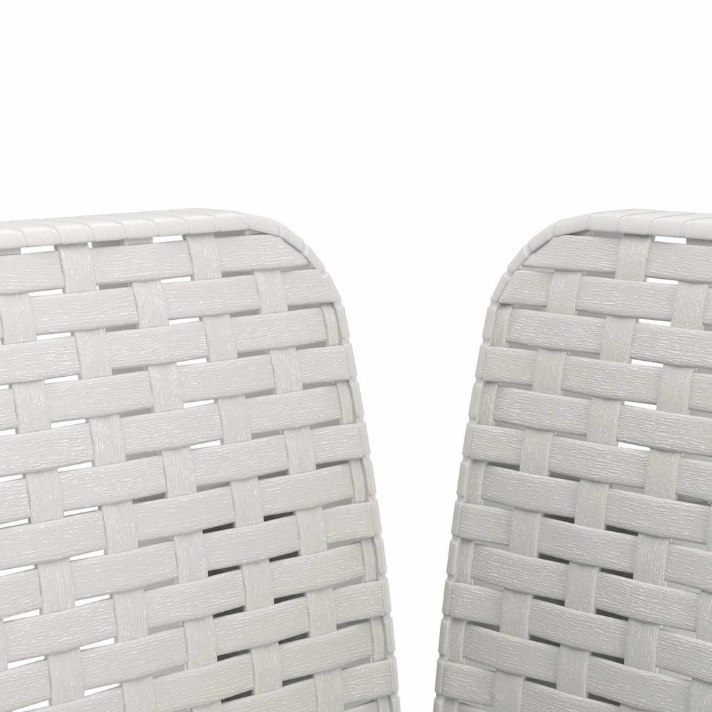 1 Seater Armchair with Cushion Rattan Look PP White