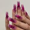 3D Ombre Rectangular Press-On Nails - Spicy Girl European & American Style