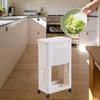 Kitchen Trash Can Garbage Bin with Storage Rack Holder Decor Container Rubbish Narrow
