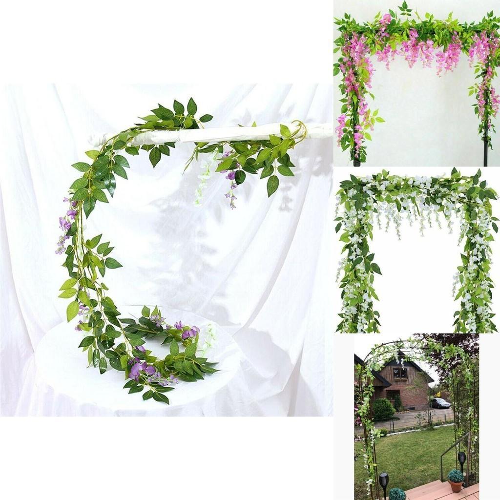 Lifelike 2x Artificial Wisteria Flower Vine With Stunning Colors For Home Decor