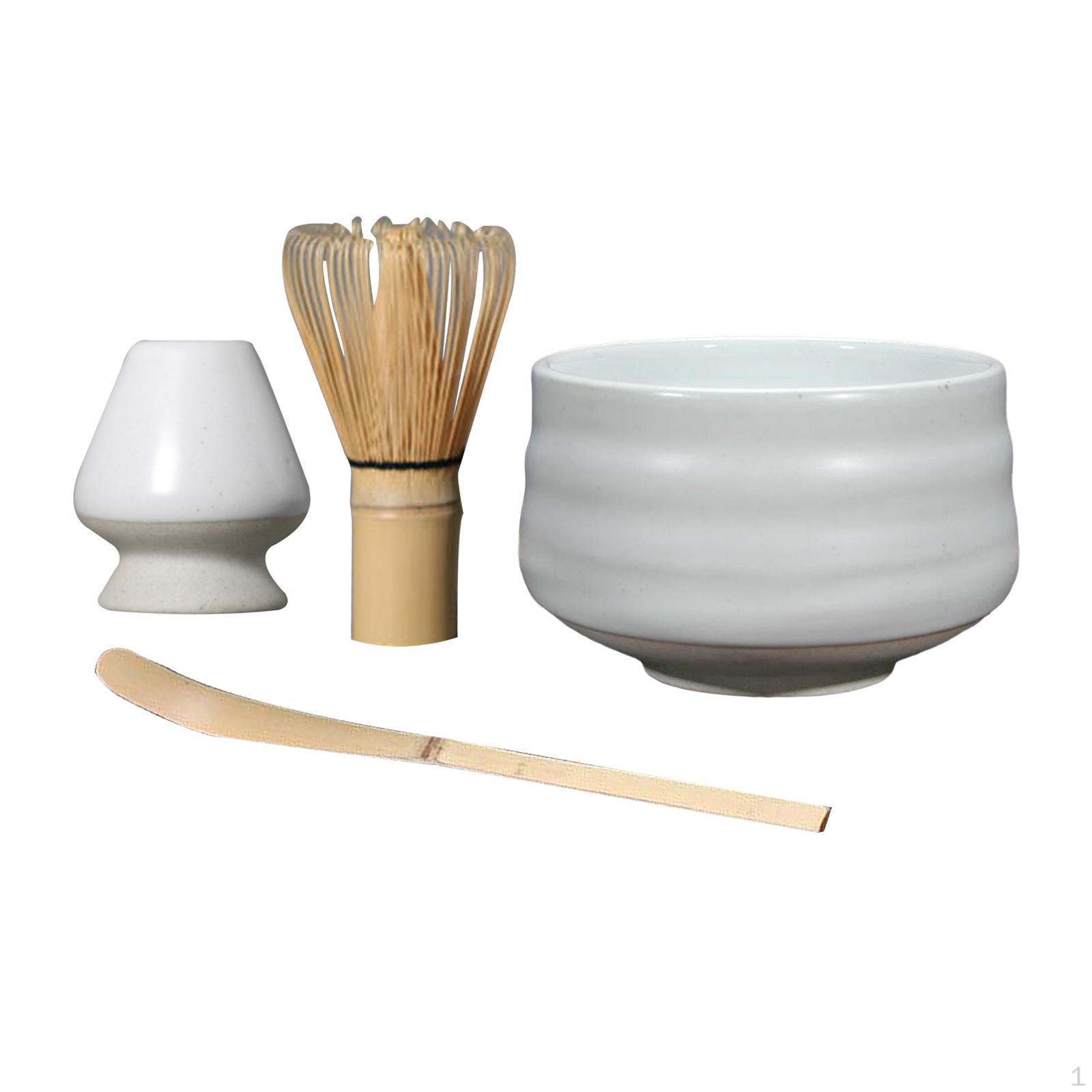 Bamboo Matcha Whisk Set - Complete Tea Ceremony white