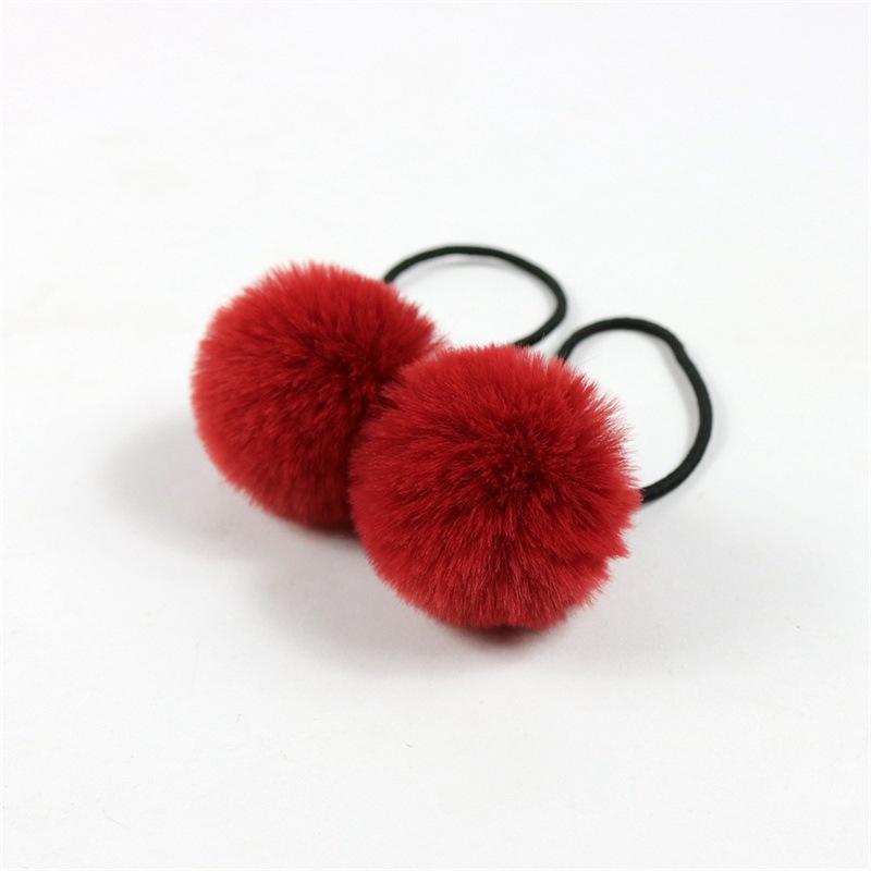 Topknot Hair Cartoon Imitation Rex Children's Adult Pompons Hair Band Accessories Ball Headdress Rabbit Small Hair