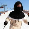 Winter Face Cover Fleece Hat With Drawstring Cold Weather Skiing Hooded Scarf For Women Runners Cyclists Camping Cycling