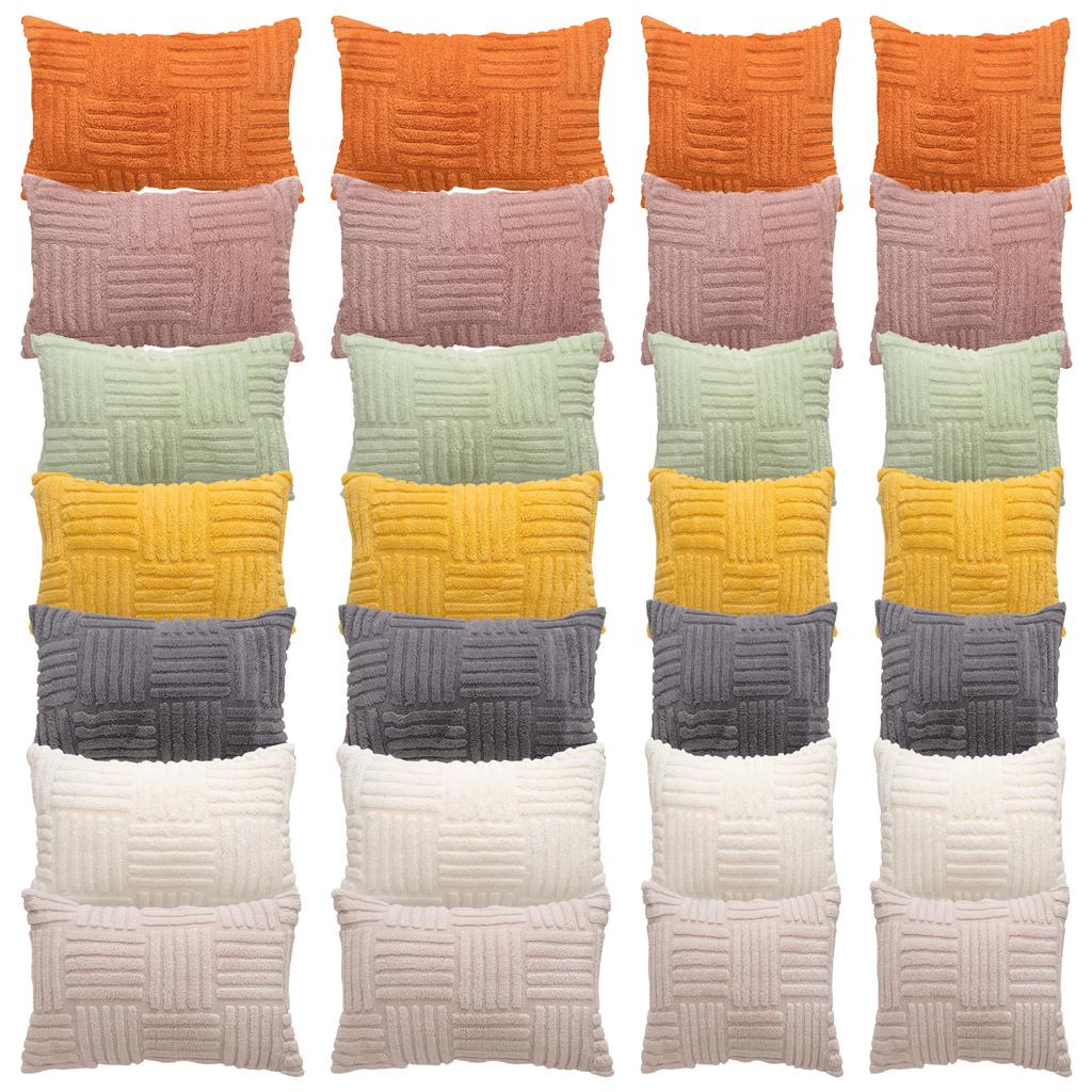 Kord Kissenbezug Rechteck Streifen Bequeme Haptik Sofakissenbezug für Schlafzimmer Sofa Büro