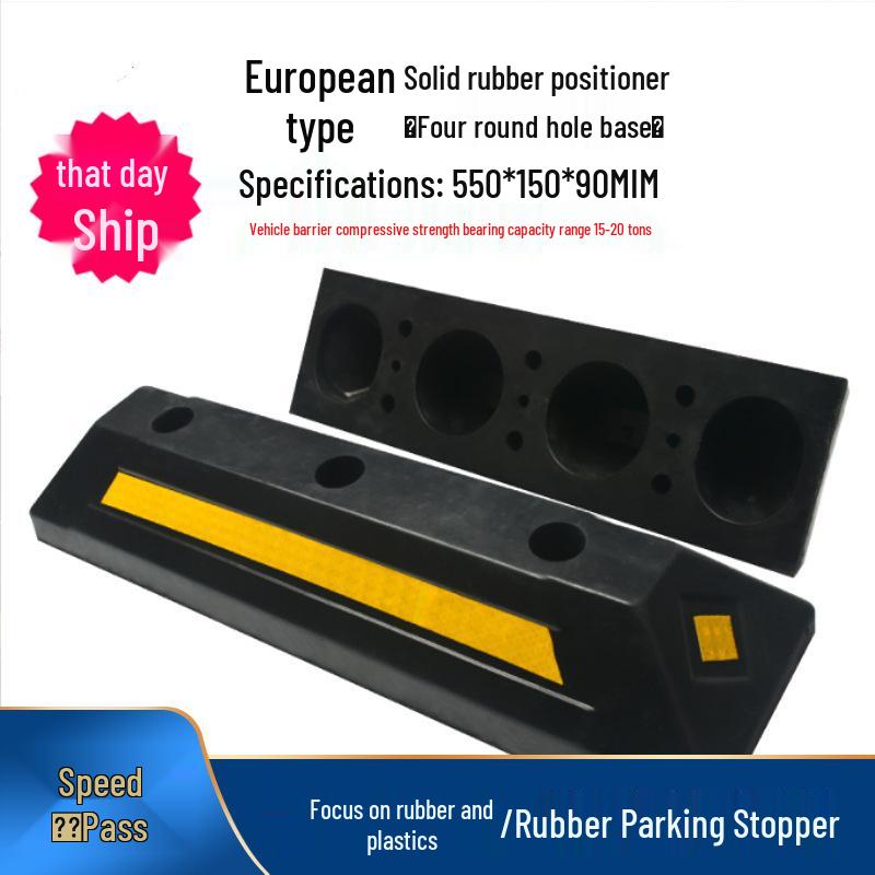 1m Durable Rubber-Plastic Parking Stopper – Anti-Collision Wheel Positioner