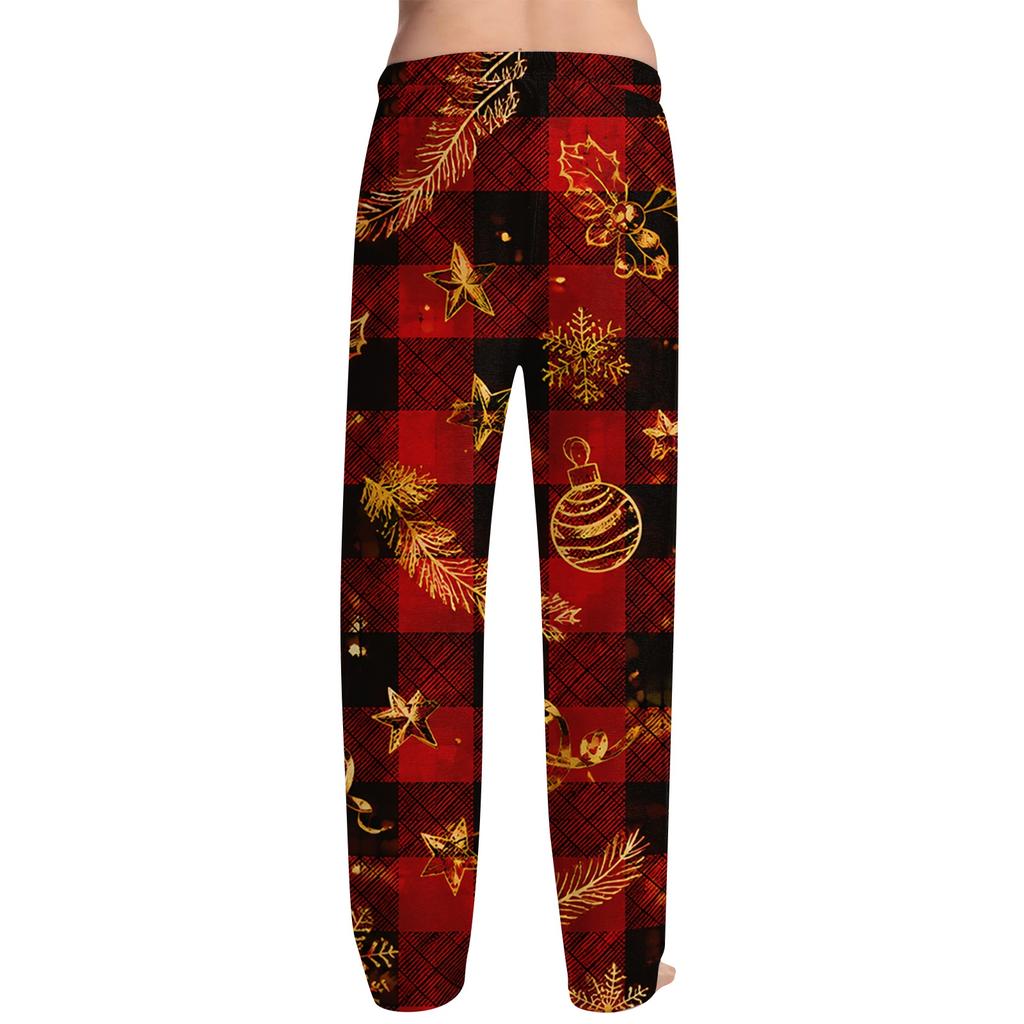 Men's Christmas Printed Pajama Pants for Casual Sleep