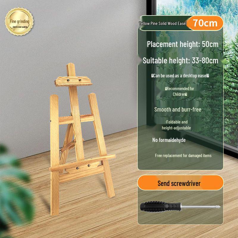 Folding Wooden Tripod Easel for Art Students - Perfect for Sketching and Oil Painting