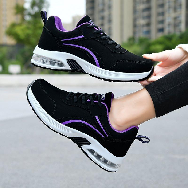 Autumn New Women's Shoes Fashionable and Comfortable Sports Shoes Thick Soled Fly Woven Mesh Casual Sports Women's Shoes