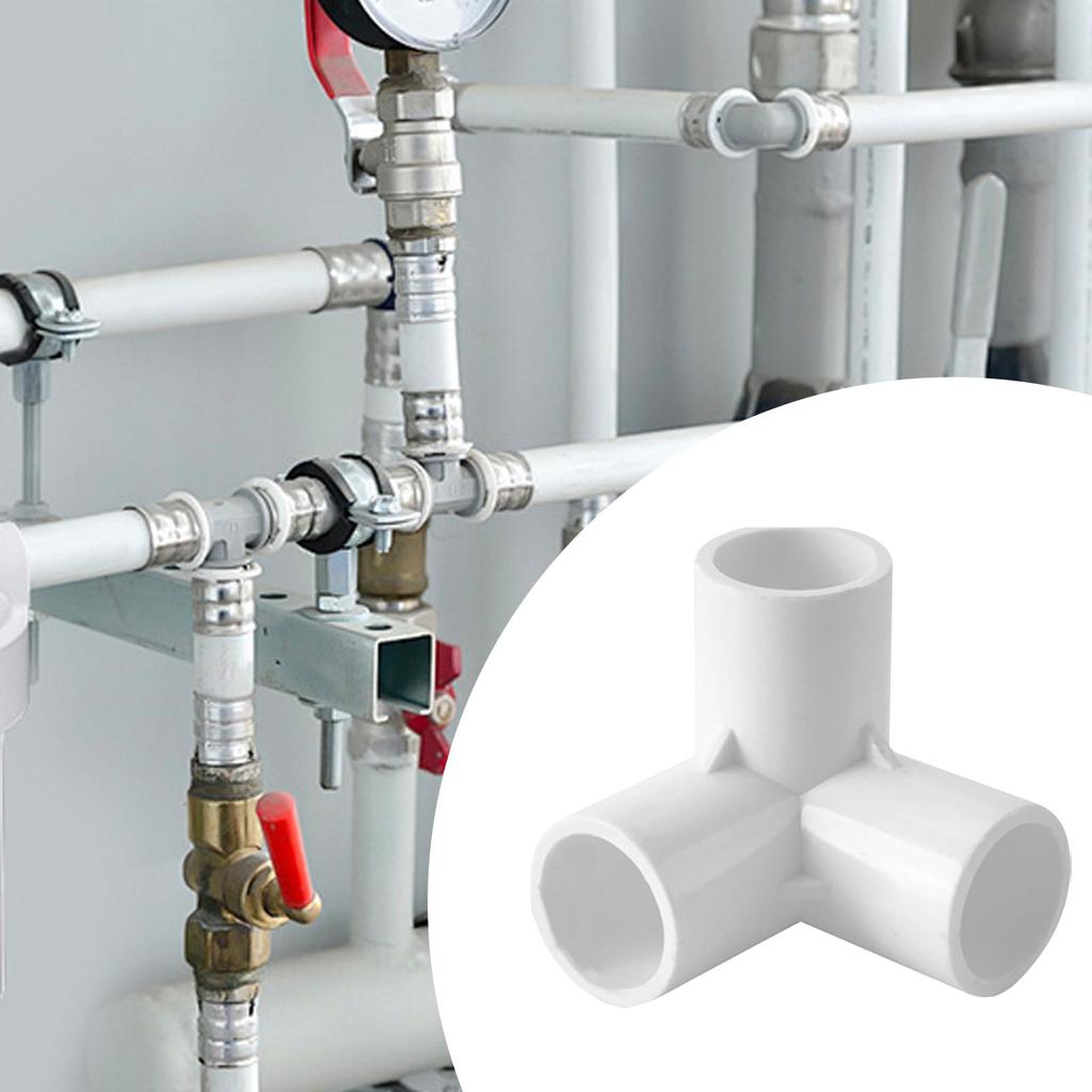 PVC Tee, Tee PVC Fittings | 3D Pipe Connections 3D 3-Way Square 5-Way White