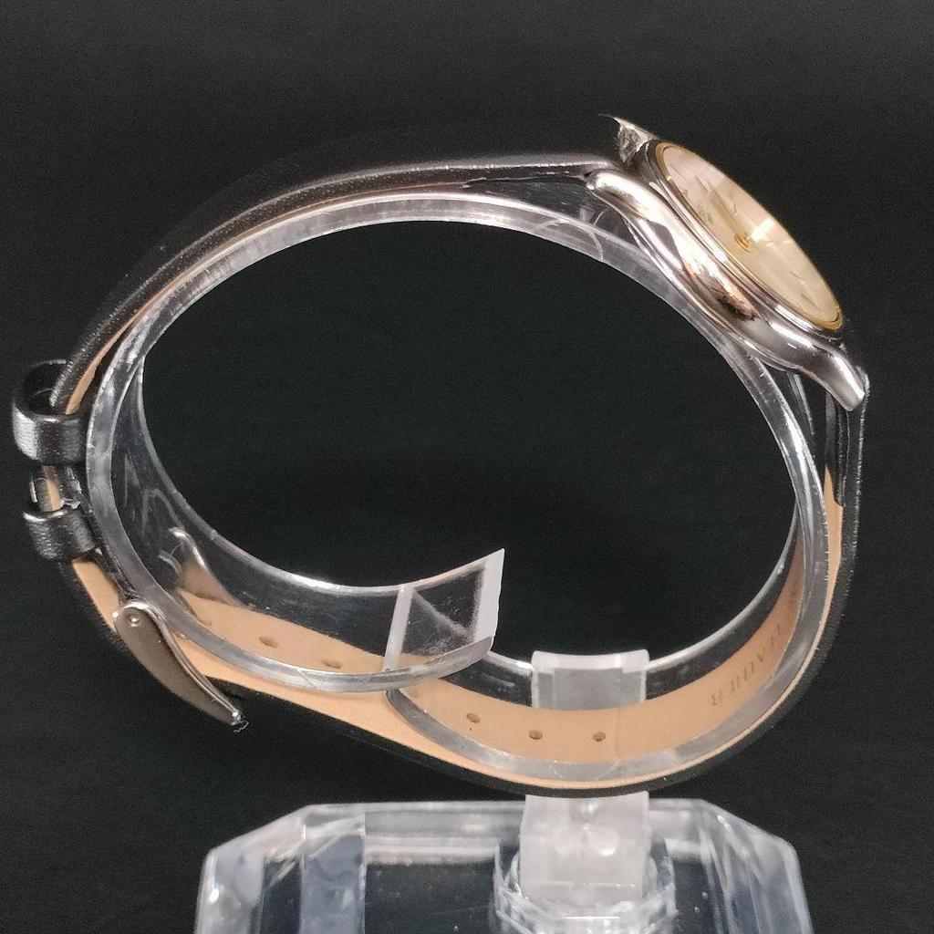 [USED] SEIKO Credor White/Black Leather Quartz