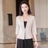 High End Chiffon White Small Suit Jacket for Women's New Fashion Slim Fitting Small Suit Casual Short Top